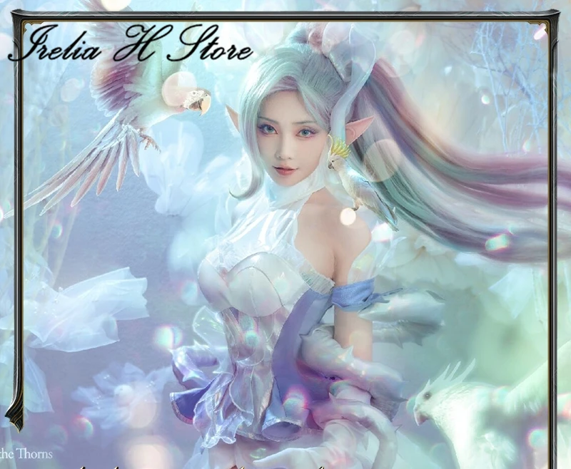 

{stock}Irelia H 2021 LOL Valentine's Day Zyra Cosplay Costume Crystal rose Zyra Cosplay Costume Prop Halloween Party Dress gift