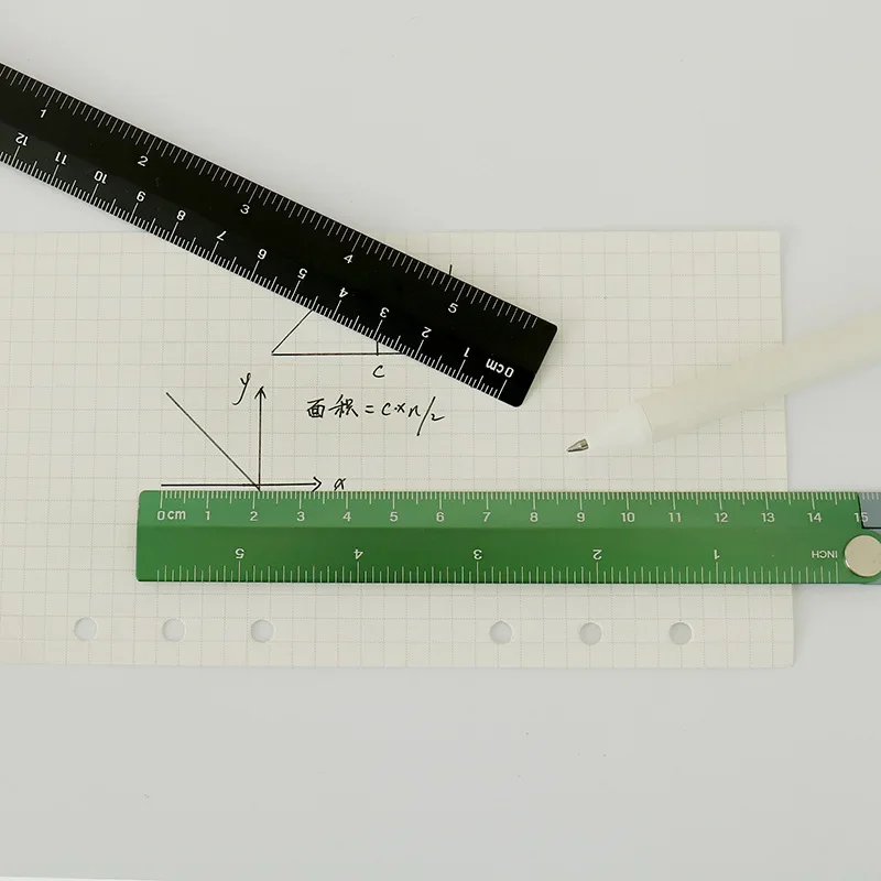 이미지 회전 접이식 눈금자, 초등 학생 다기능 눈금자 문구 정밀 측정 도구, 30cm, 1 개