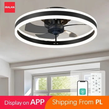 Simple Led Ceiling Light with Ceiling Fan Remote Control Acrylic Intelligence Living Room Light Kitchen Lighting Modern Fan