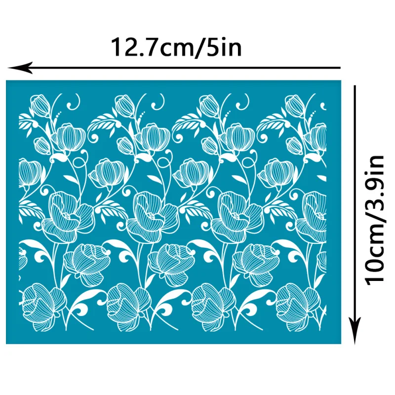 Herbruikbare Sjablonen Voor Zeefdruk Polymeer Klei Zeefdruk Niet-Zelfklevend Sjabloon Klei Mesh Stencil Transfer Voor Maken Oorbellen Polymeer Klei