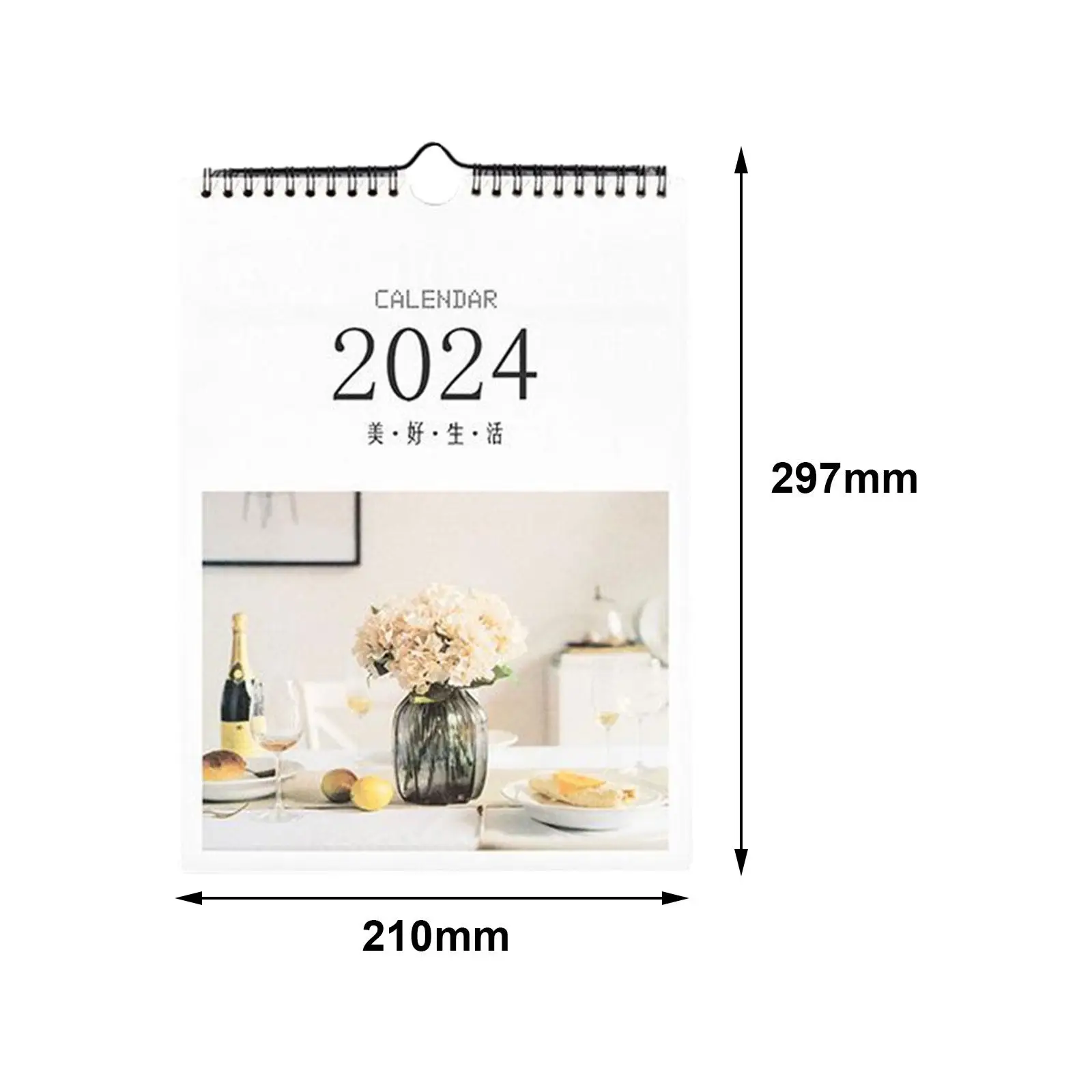 Coil Wall Calendar with Hook Hanging Sept 2023 - DEC 2024 Monthly Calendar for Holiday Office School Living Room New Year