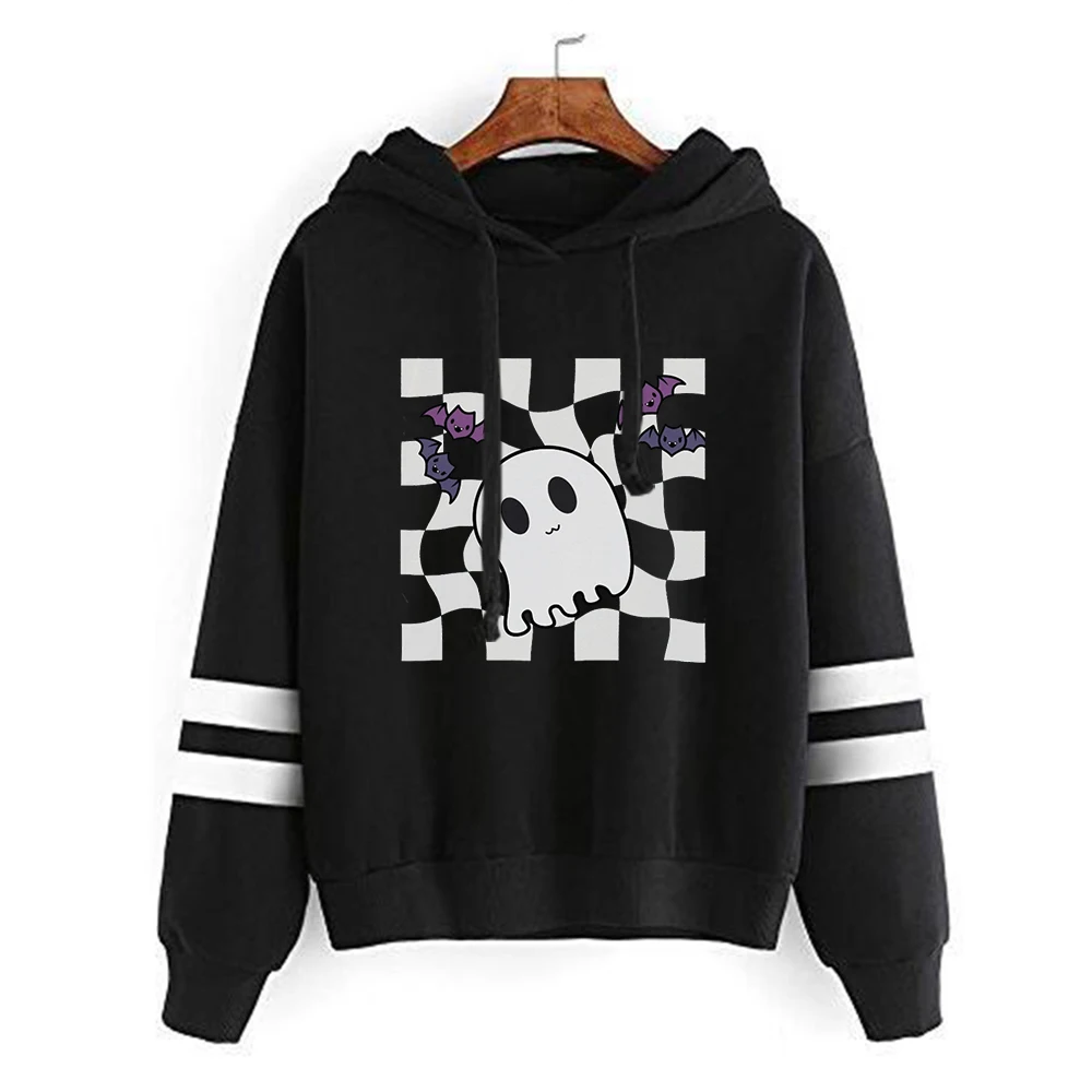 Retro Halloween Sweatshirt Ghost Winter Clothes Vintage Ghost Halloween Hoodie Retro Fall Women Clothing Aesthetic