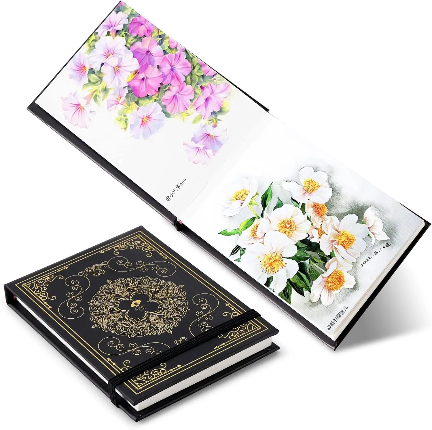 Paul Rubens Square Watercolor Journal Drawing Notebook 300g Cotton Watercolor Sketchbook Hand Ledger for Beginners and Artists drawing sketchbook