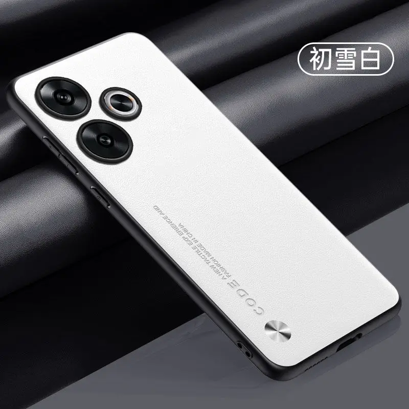 Elegant PU Leather Phone Case with Matte Silicone Shockproof Bumper Cover