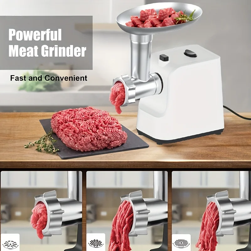 Electric Meat Grinder Heavy Duty Meat Mincer with Blades & Grinding Plates, Sausage Stuffer Maker, Grinder Plates for Home 2