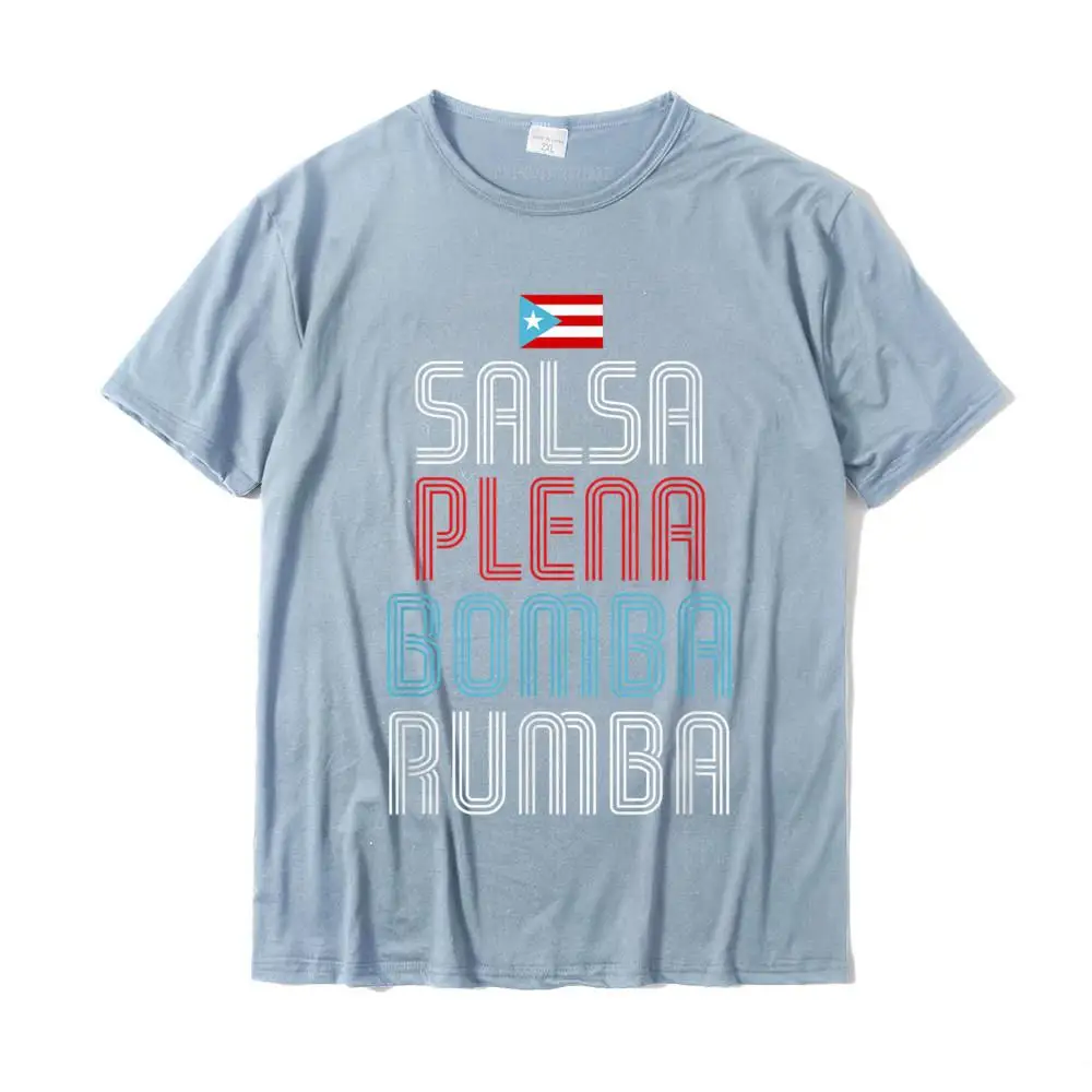 Puerto Rico Flag Music Tee Salsa Plena Bomba Rumba T-Shirt Cotton Printed On Tops T Shirt On Sale Men Top T-Shirts Fitness Tight