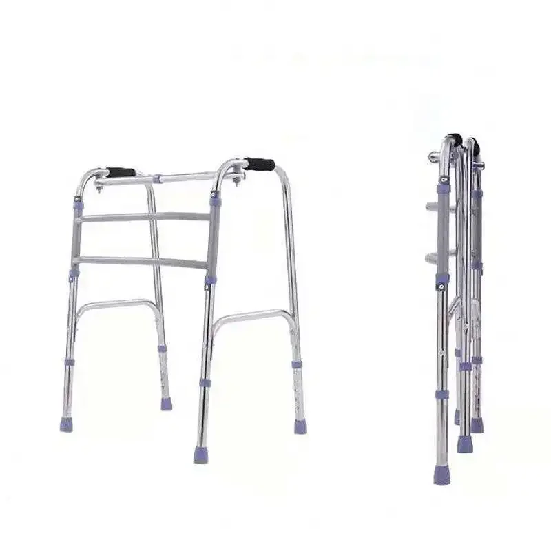 High Quality Folding Portable medical mobility frame walker walking aids the elderly crutch buoyancy aids walking 4