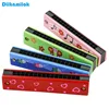16-Hole Wooden Harmonica Cartoon Animals Painted Toy Musical Instrument Play Kids Early Educational Toys for Children Gifts 1