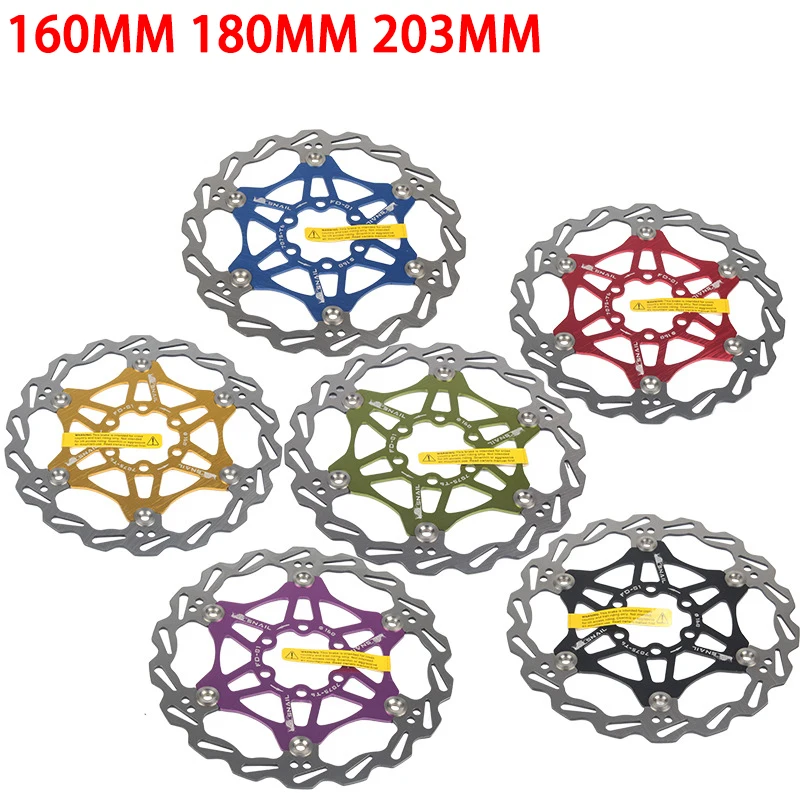 

Mountain Road Bicycle Floating Disc Brake Pads 160mm 180mm 203mm Six-nail Disc Rotor Floating Disc Brake Pads Bike Rotors