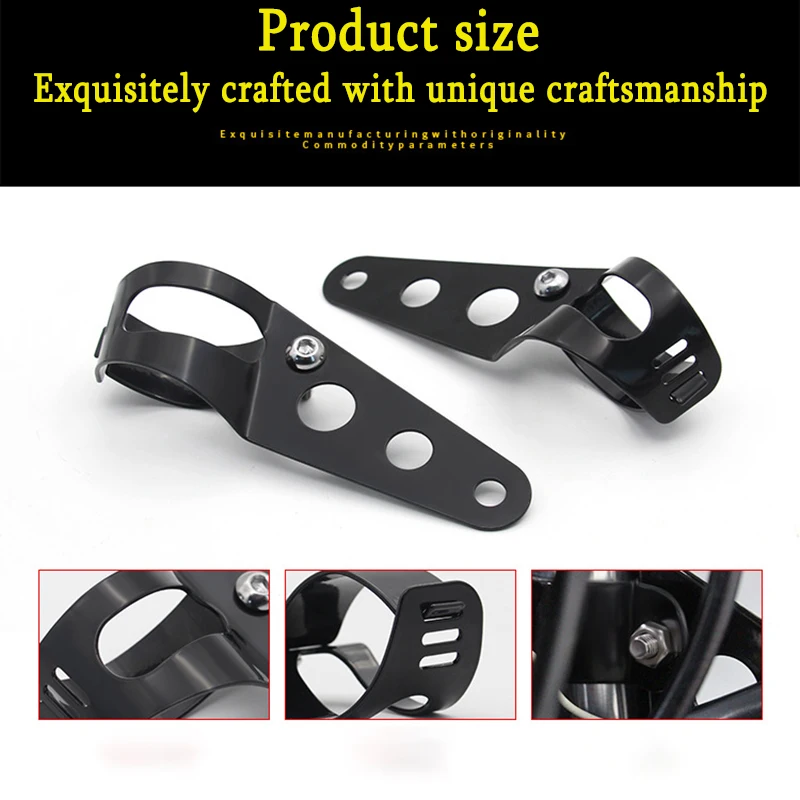 Motorcycle Headlight Mount Bracket Fork Ear Chopper Headlamp Holder Clamp Adjustable 27-36mm 38-48mm Universal motorcycle light bracket motorcycle headlight clamp motorcycle headlight mount