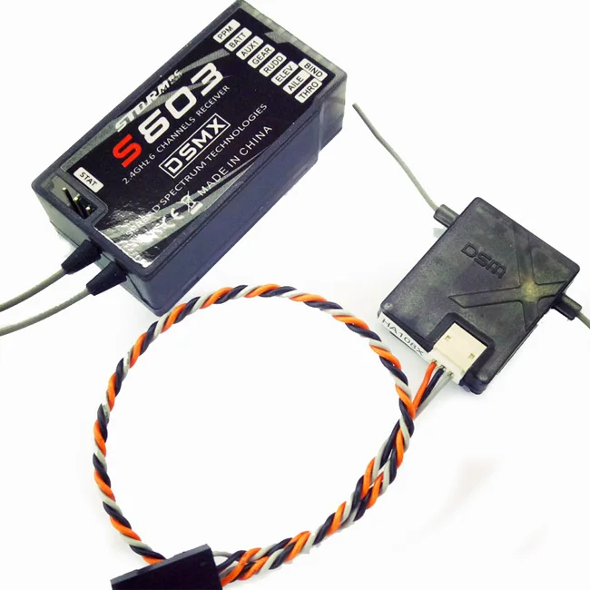 Récepteur RC DSMX 6 canaux S603 2.4GHz pour Spektrum DX6i DX7 DX8 JR