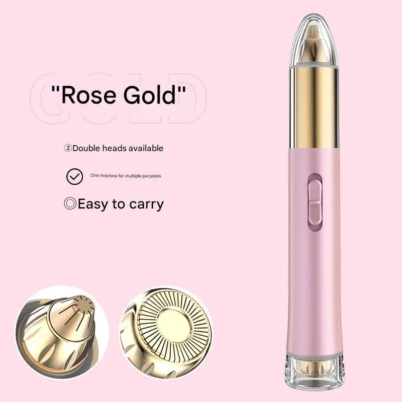 Electric Eyebrow Trimmer-Rechargeable Multi-Purpose Hair Remover for Women Men, Portable Nose & Facial Trimming Tool