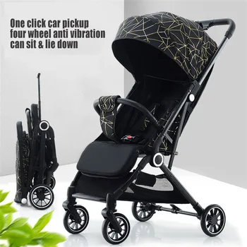 Passeggino per bambini Passeggino portatile leggero a 4 ruote con passeggino pieghevole ammortizzante per esterni