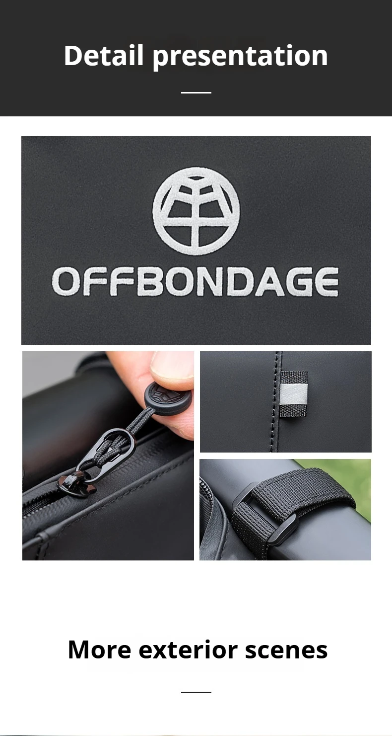 OFFBONDAGE Fahrradtasche Oberrohrtasche Seitentasche Reittrage Elektrofahrrad Radfahren Rennrad Mountainbike Fahrradzubehör – Detail 7