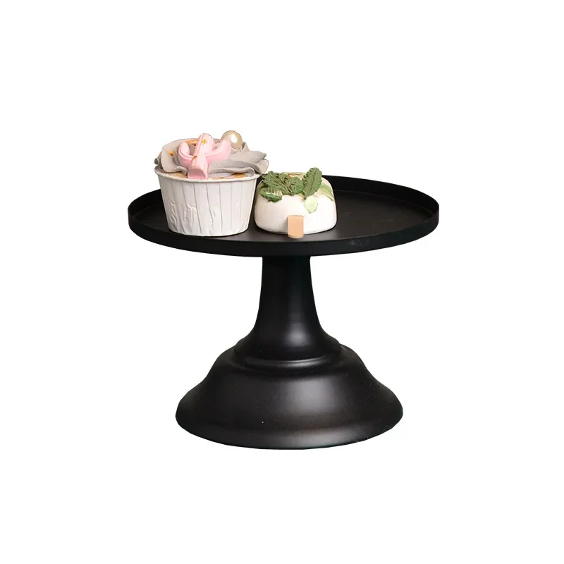 High Legged Black Cake Rack Cupcake Display High-quality Metal Cake Stand Handicraft Tray Rack Wedding Decoration