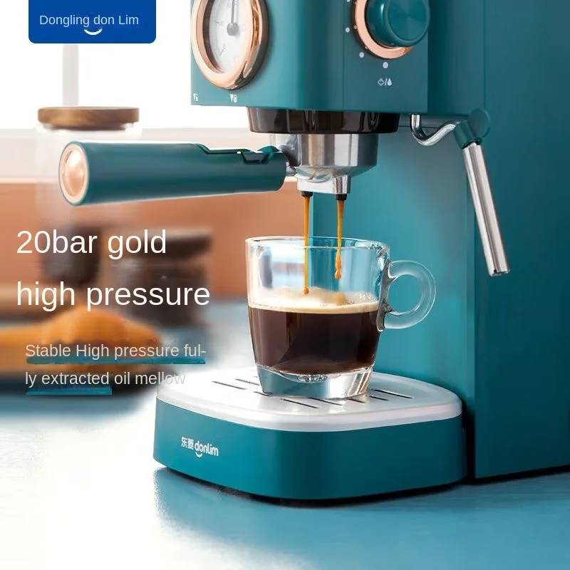 Donlim Coffee Machine Espresso Household Semi-automatic 20bar High Pressure  Extraction Temperature Visible Steam Milk Froth