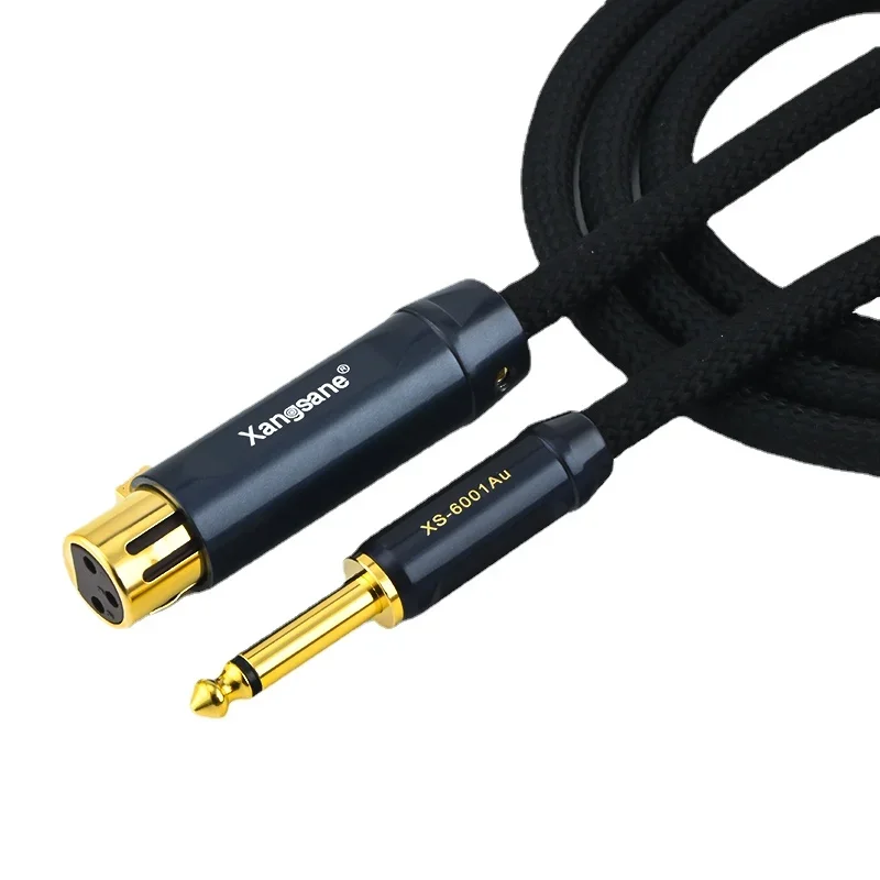 4N Pure Silver Cavo Microfono Da 6.5Mm A Xlr Spina Femmina Mixer Audio Card
