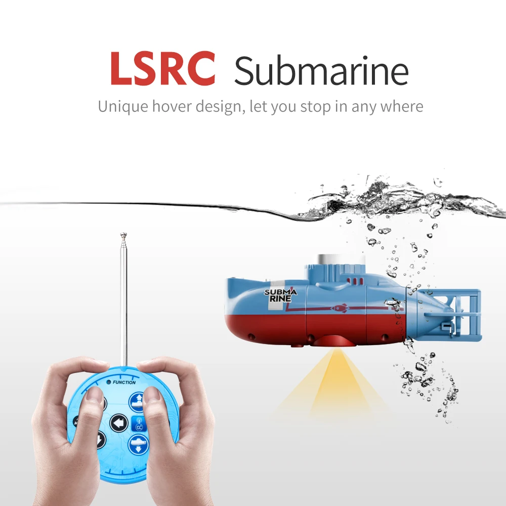 2.4G Remote Control Submarine Electric rc Boat 6 Channel Mini Wireless Remote Control Diving Model for children's Toys for Gift rc submarine rc boat