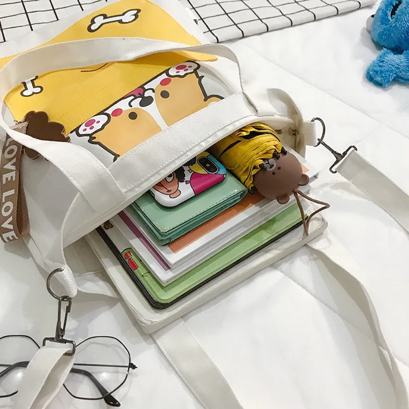 Cartoon Dog Shaped Shoulder Bag, Foldable Lightweight Zipper Crossbody Bag,  Cute Plush Phone Bag - Temu
