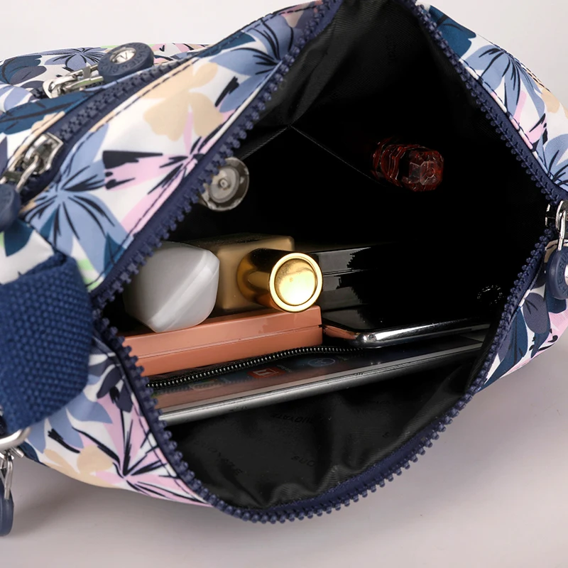 Casual Shoulder Crossbody bags for women Nylon Printed Flower Ladies Messenger bags Elegant Girl Handbag Female Mother's Bag