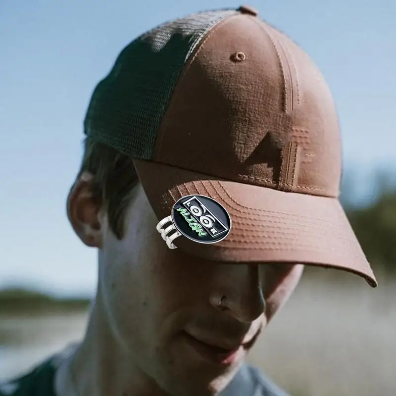 Golf Marker Hat Clip Golf Ball Marker Hat Clip Magnetic Ball Marker Cute Eyes Design Metal Tool Accessories Clamp Easy Attach