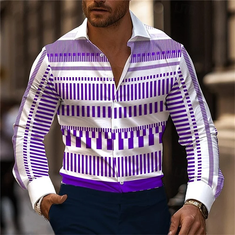 

2024 Hot selling men's fashion casual long sleeved lapel cardigan solid color shirt designer creative men's button top