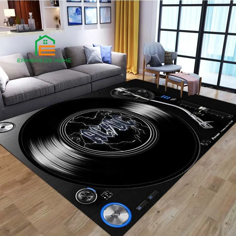 Music Vinyl Disc Player Rug for Bedroom Living Room Carpet for Kitchen Floor Mats Home Decor Non-Slip Floor Pad Rug 15 Sizes 2