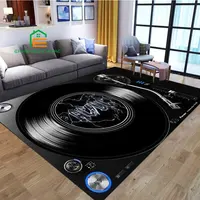 Music Vinyl Disc Player Rug for Bedroom Living Room Carpet for Kitchen Floor Mats Home Decor Non-Slip Floor Pad Rug 15 Sizes 2