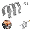 3pcs Stainless Steel Grill Clip Meat Thermometer Probe Clip Holder Ambient Temperature Readings BBQ Oven Grill Clip 6