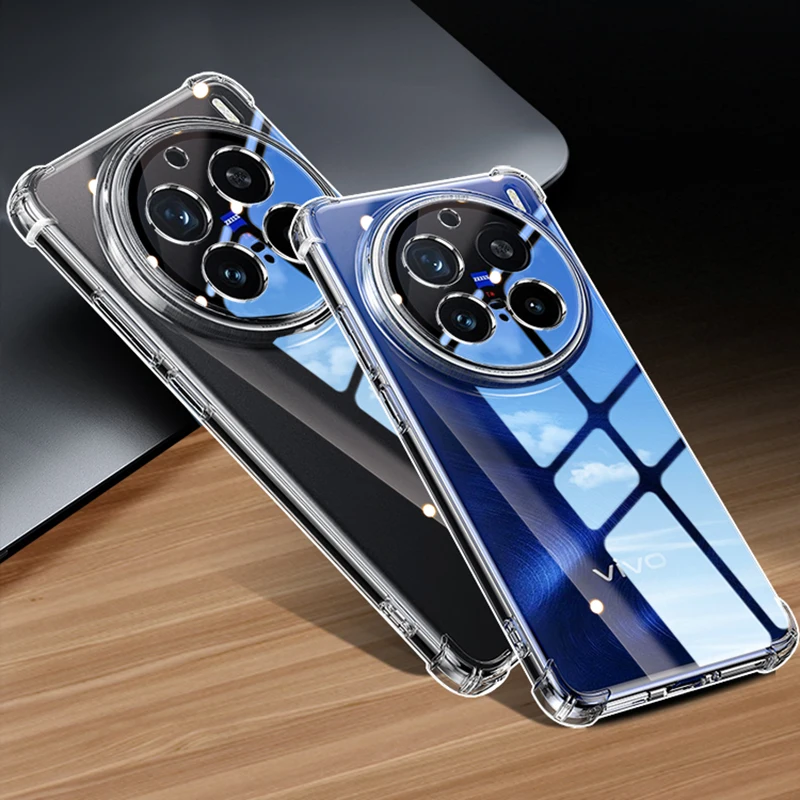 Luxury Airbag Phone Case - Clear Silicone Lens Protection Back Cover