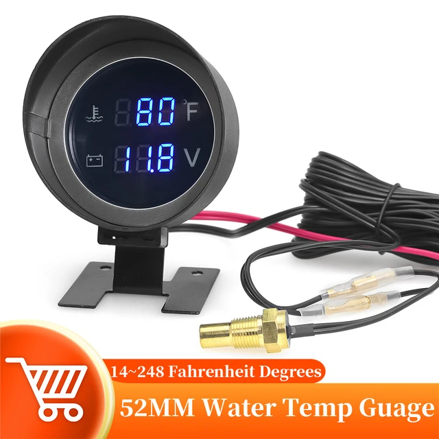 2 in 1 Auto Wasser temperatur anzeige mit Spannung Universal Auto