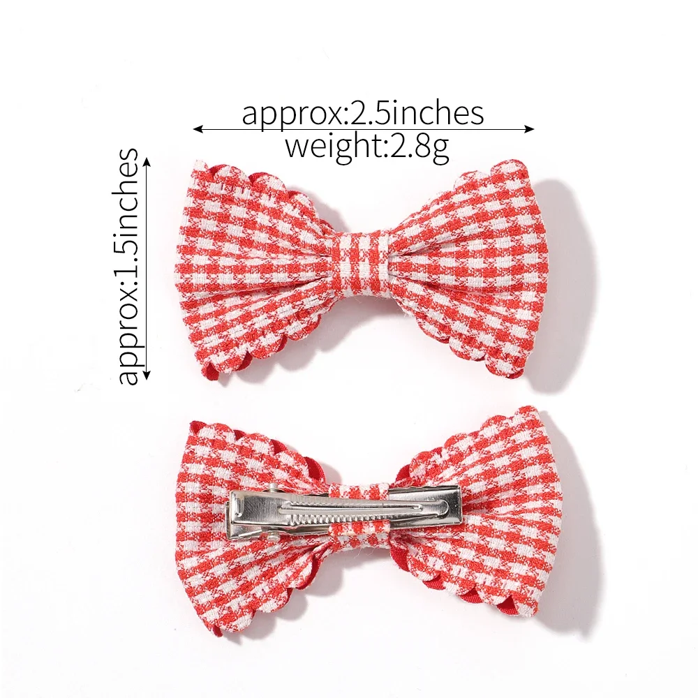 Hair Bows Hair Clips Set 4Pcs/Set Cute Candy Color Mini 2.5