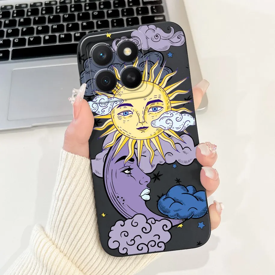 Fashion Girl Butterfly Soft Silicone Couple Phone Case Cover, Compatible with Honor X8C 2025
