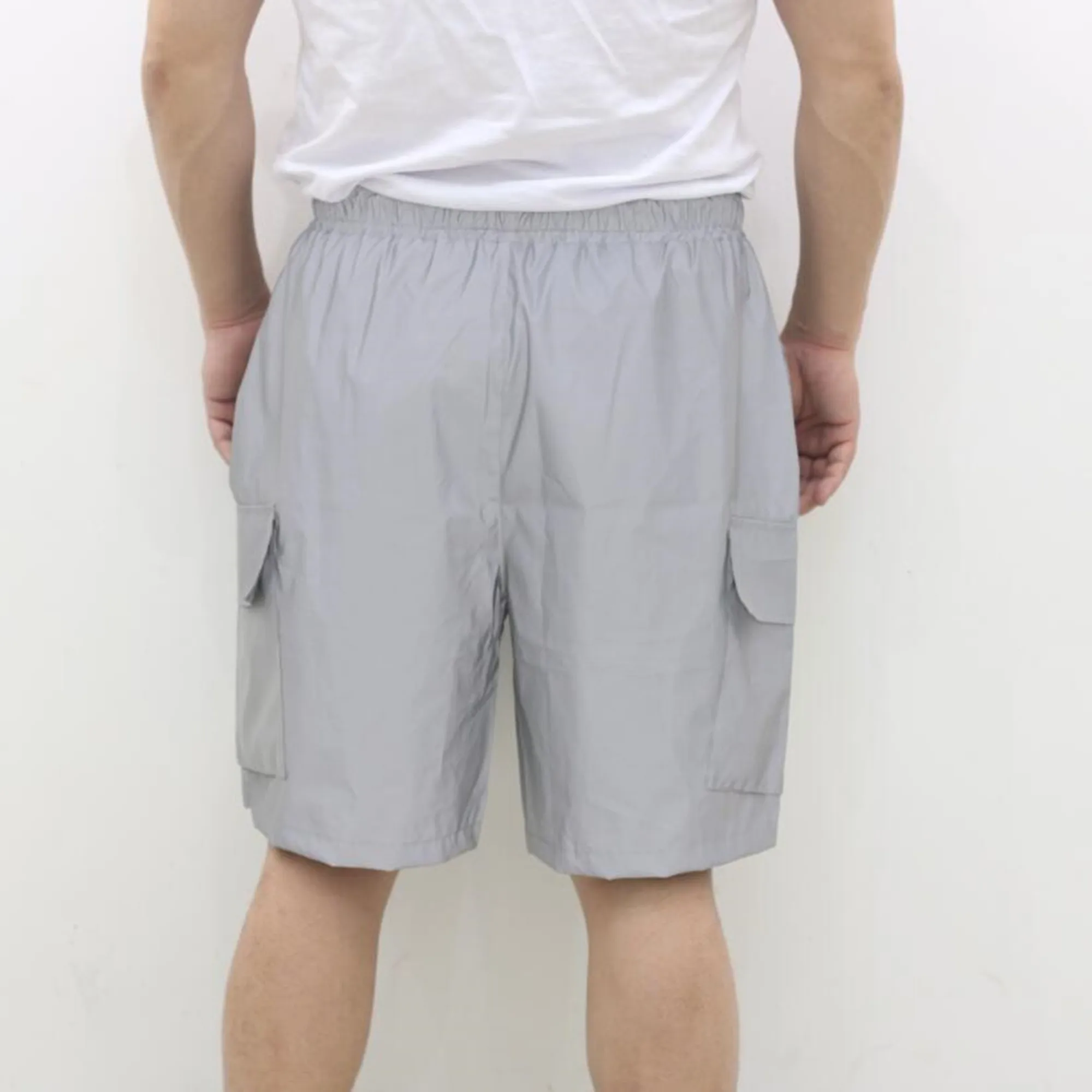 White Reflective Cargo Shorts 5