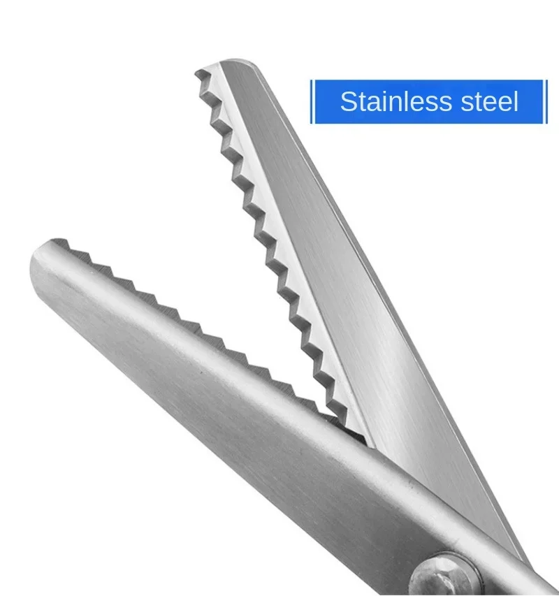 Description Picture 2 of itemStainless Steel Pinking Scissors Triangle Teeth Lace Cloth Crafts Dressmaking Zig Zag Cut Tailor's Scissors Sewing Shears