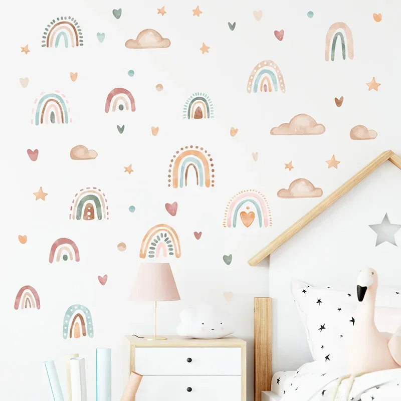 3pcs/lot Boho Rainbow Sun Wall Stickers for Kids Room Children's Nursery Room Decoration