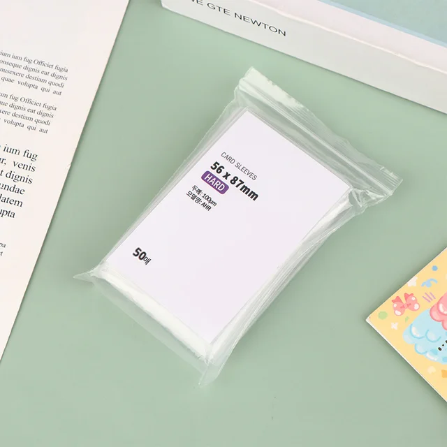 50Db-Os Kártya Hüvelyek Tiszta Savmentes Nem Cpp Kemény Fotokard Holografikus Védőfilm Lapos Száj Csúszás Kötőanyag - Image 2