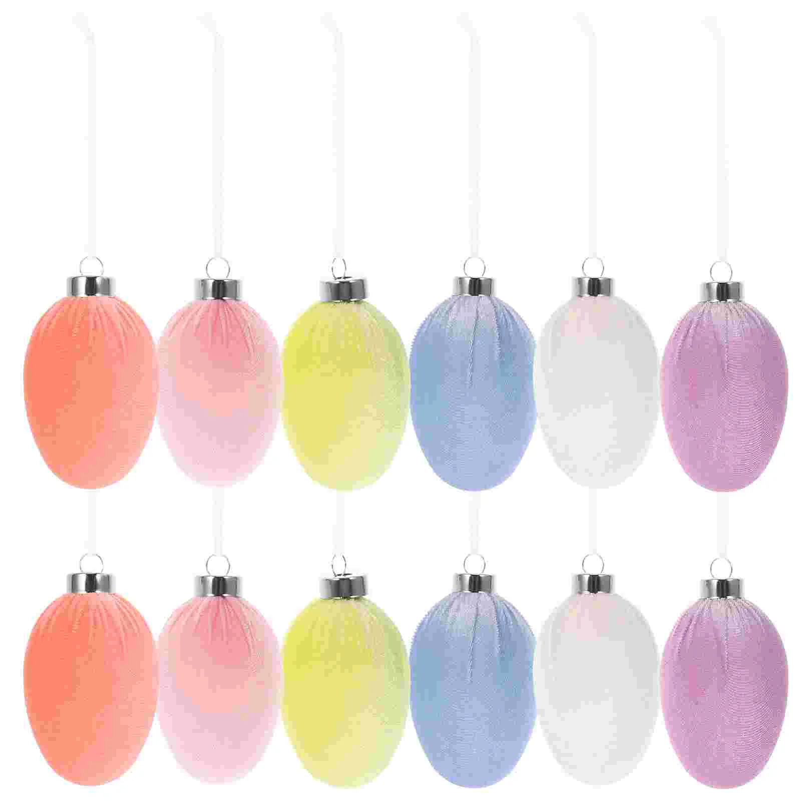 

12Pcs Easter Hanging Eggs Decorations Easter Egg Hanging Ornaments Party Favor