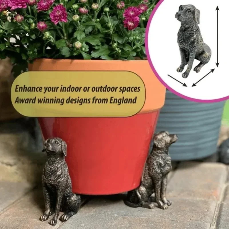 Animal Plant Pot Foot Flower Pot Support Resin Craft Decoration Set Of 3 Outdoor Statue Garden Pot Planter Feet Planter Support