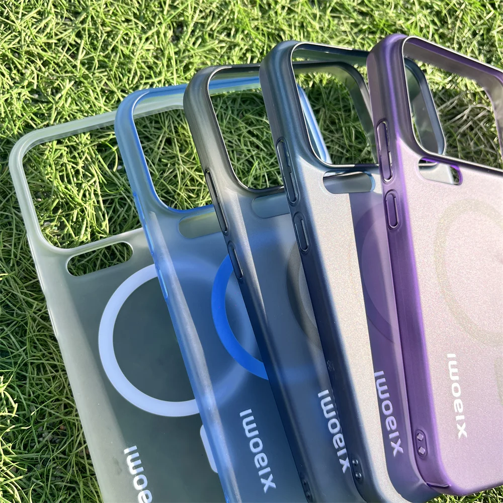 Slim Ice Mist Transparent Magnetic Back Cover with Shockproof Bumper