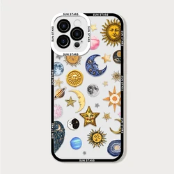 Retro Style Sun & Moon Starry Night Phone Case - Soft Protective Cover - Xiaomi POCO F5 Pro (CXS - K1148T9)