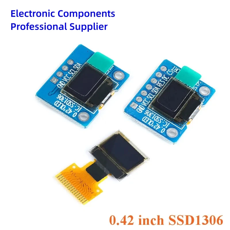 0.42&rdquo; 0.42 Inch White OLED Display LCD Screen Module Full View LED 3.3V SSD1306 72X40 Serial 72*40 I2C IIC/SPI Interface