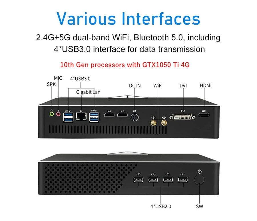 10th Gen Desktop Gaming PC - Intel Core i9 10900F/i7 10700F, GTX 1650 4G, Mini Computadora, M.2 NVMe SSD, Win10 Pro, AC WiFi Description Image.This Product Can Be Found With The Tag Names Barebone Mini PC, Computer Office, Gaming pc