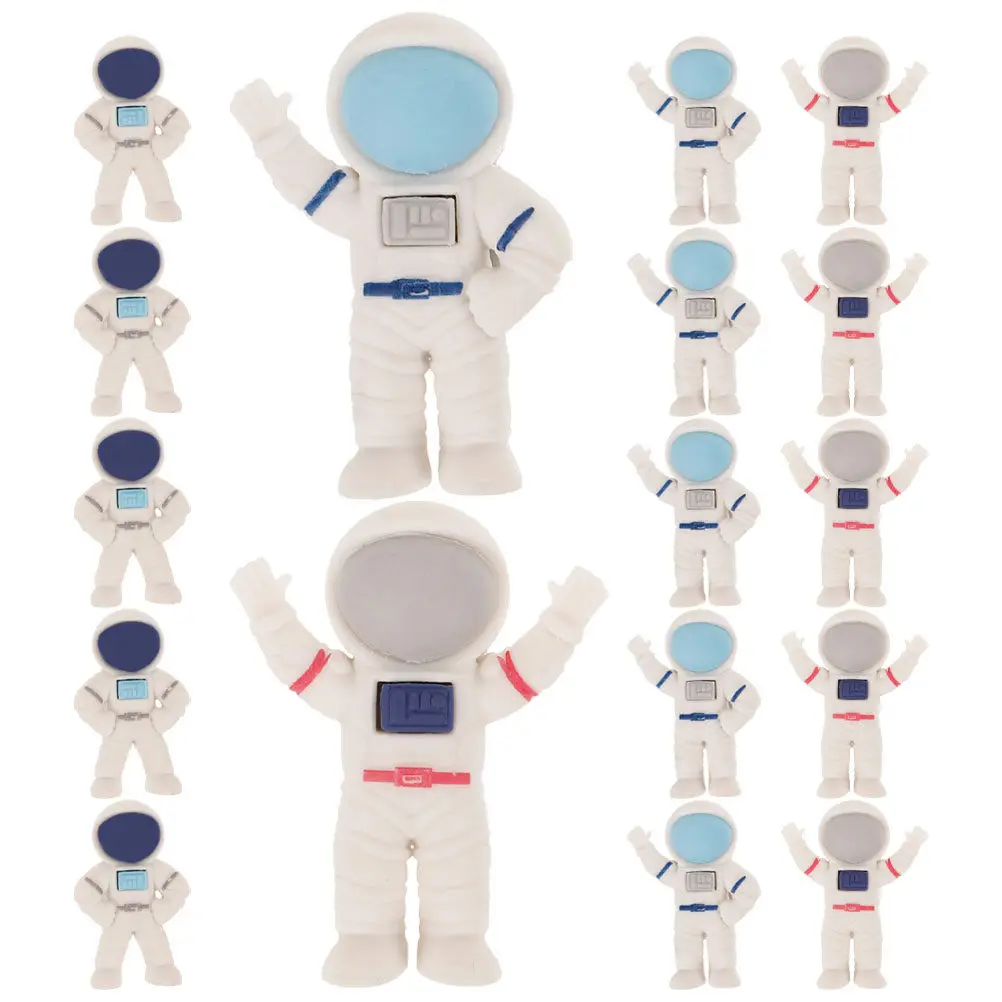 48개 미니 우주비행사 지우개 우주 테마 귀여운 지우개 학용품 교실 파티 선물 대량 스틱 지우개