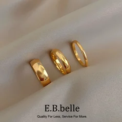 Elegant Tarnish-Free Gold Plated Stainless Steel Minimalist Knuckle Ring - 8 (4mm Silver)