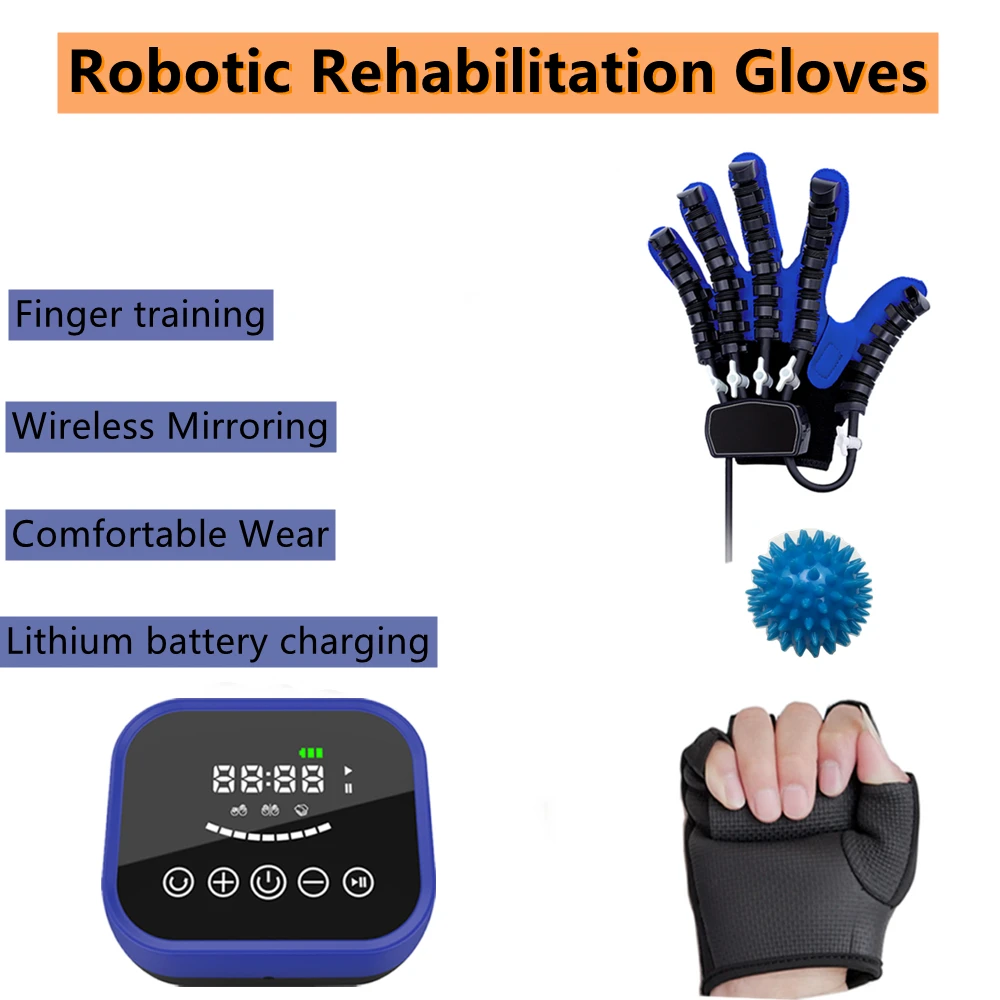 Rehabilitation Robot Gloves Supports Bone Care For Hand Training Hemiplegia Finger Rehabilitation Trainer rehabilitation robot gloves hand rehabilitation device for stroke hemiplegia hand function recovery hand finger trainer