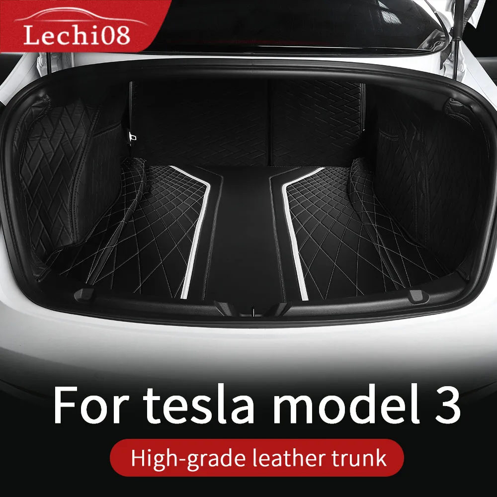 Leather Trunk For 2016 To 2023 Tesla Model 3 2022 Trunk Mat Boot