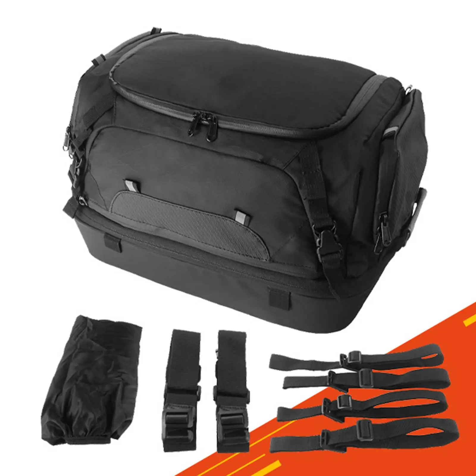

Motorcycle Tail Bag Waterproof Dual Use Universal Motorcycle Rear Seat Bag