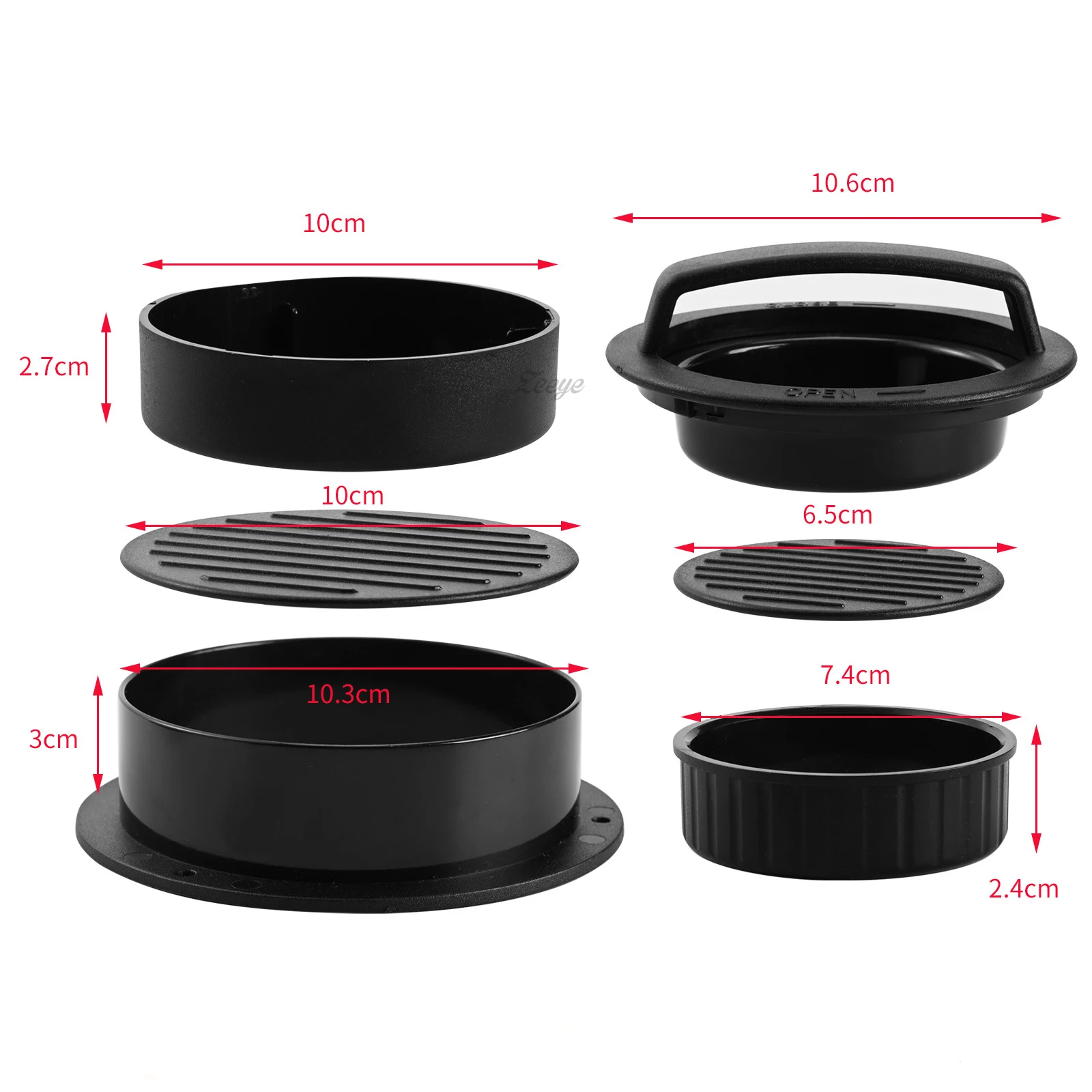 Hamburger Maker Round Hamburger Press Shape Nonstick Chef Cutlets Meat Beef Grill Burger Press Patty Maker Mold BBQ burger press burger maker