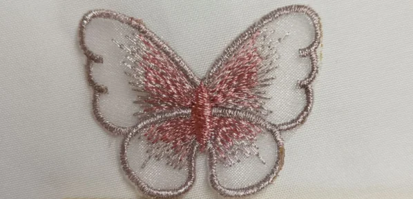 Vibrant Gold Thread Embroidered Butterfly Patches - Set of 10 in 14 Colors for Garment Embellishment